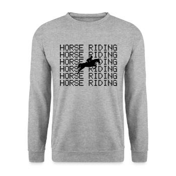 Équitation - Sweat-shirt Unisexe - gris chiné - Devant - Alina (178cm) & Michal (187cm)