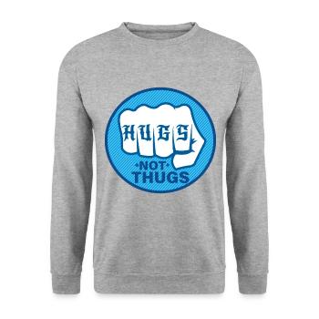Cet imbécile Julio Chris Estrada embrasse pas les voyous - Sweat-shirt Unisexe - gris chiné - Devant - Alina (178cm) & Michal (187cm)