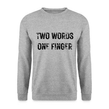 Texte dur pour les amateurs de sarcasme - Sweat-shirt Unisexe - gris chiné - Devant - Alina (178cm) & Michal (187cm)