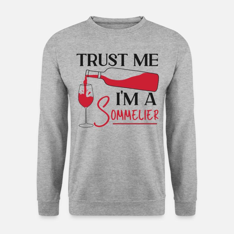 Sommelier Wine Drinking Tasting - Unisex Sweatshirt - salt & pepper