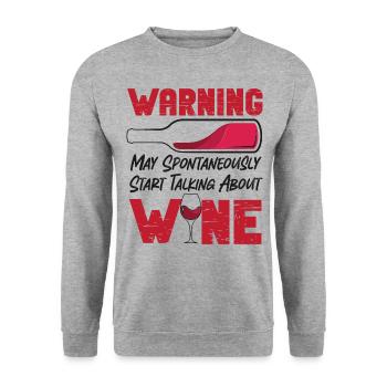 Sommelier Wine Drinking Tasting - Unisex Pullover - Weißgrau meliert - Vorne - Alina (178cm) & Michal (187cm)