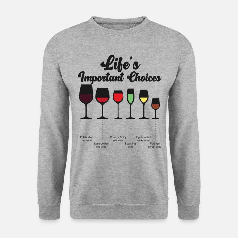 Sommelier Wine Drinking Tasting - Unisex Sweatshirt - salt & pepper