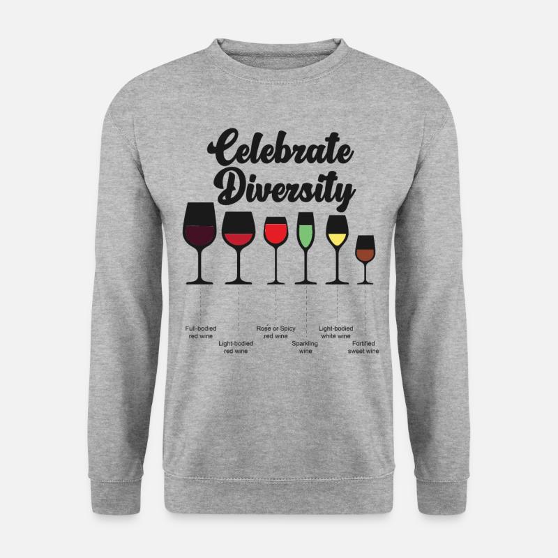 Sommelier Wine Drinking Tasting - Unisex Pullover - Weißgrau meliert