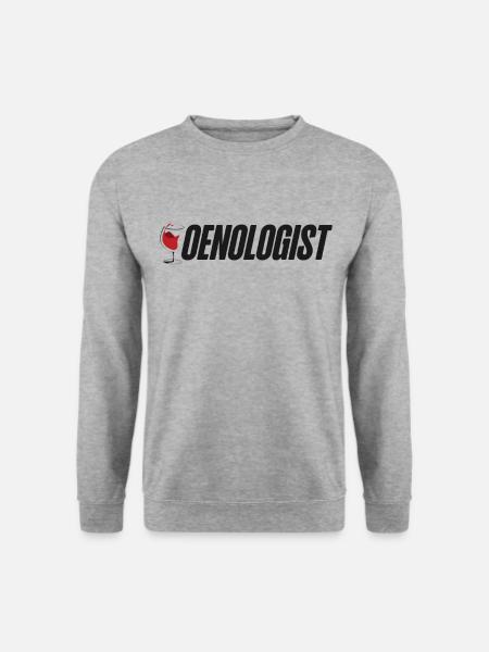 Sommelier Wine Drinking Tasting - Unisex Pullover - Weißgrau meliert