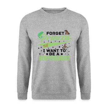 Herpetologist Girls Reptiles Amphibians - Unisex Sweatshirt - salt & pepper - Front - Alina (178cm) & Michal (187cm)