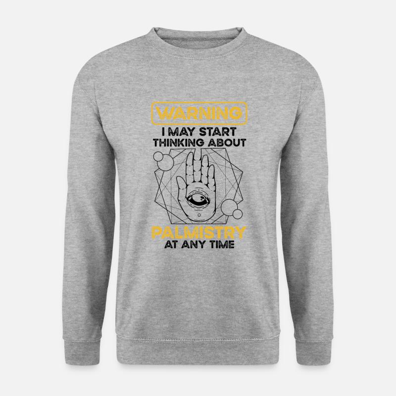 Handlesen Astrologie Handlesen Lustig - Unisex Pullover - Weißgrau meliert