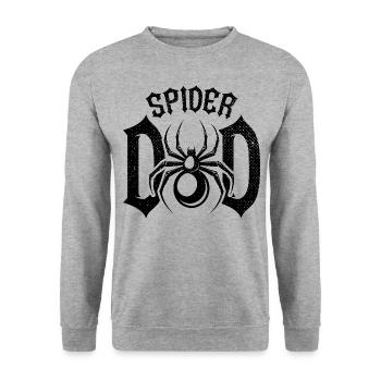 Retro Spider Dad Pet Spider Propriétaire - Sweat-shirt Unisexe - gris chiné - Devant - Alina (178cm) & Michal (187cm)