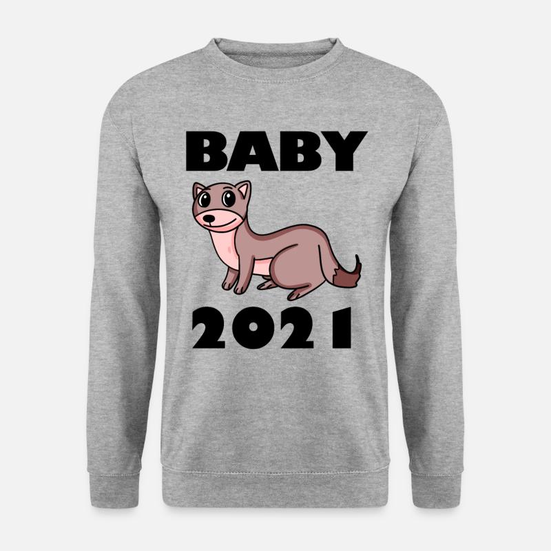 Baby 2021 - Unisex Pullover - Weißgrau meliert