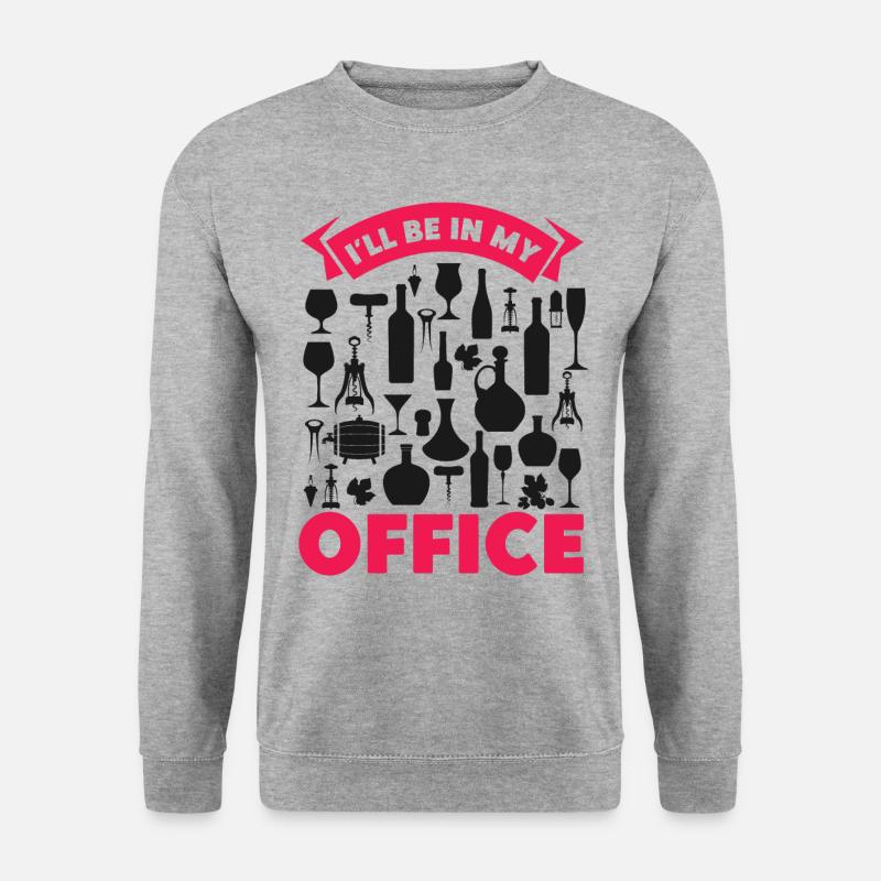 Sommelier Wine Drinking Tasting - Unisex Pullover - Weißgrau meliert