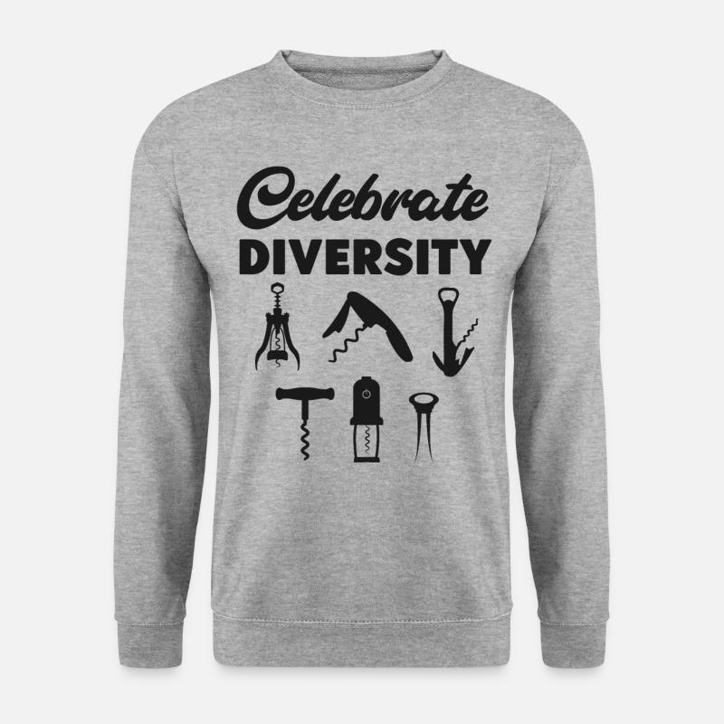 Sommelier Wine Drinking Tasting - Unisex Pullover - Weißgrau meliert