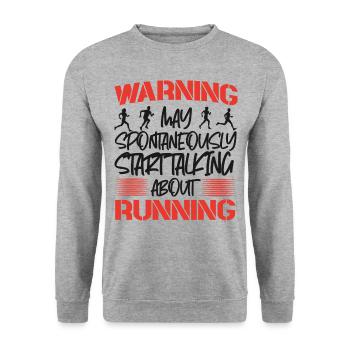 Running Runner Half Marathon - Unisex Sweatshirt - salt & pepper - Front - Alina (178cm) & Michal (187cm)
