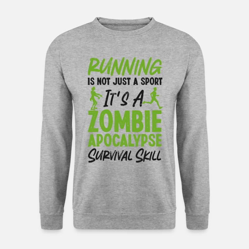 Running Runner Half Marathon - Unisex Pullover - Weißgrau meliert