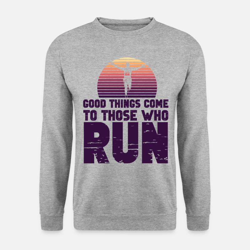Running Runner Half Marathon Retro - Unisex Sweatshirt - salt & pepper