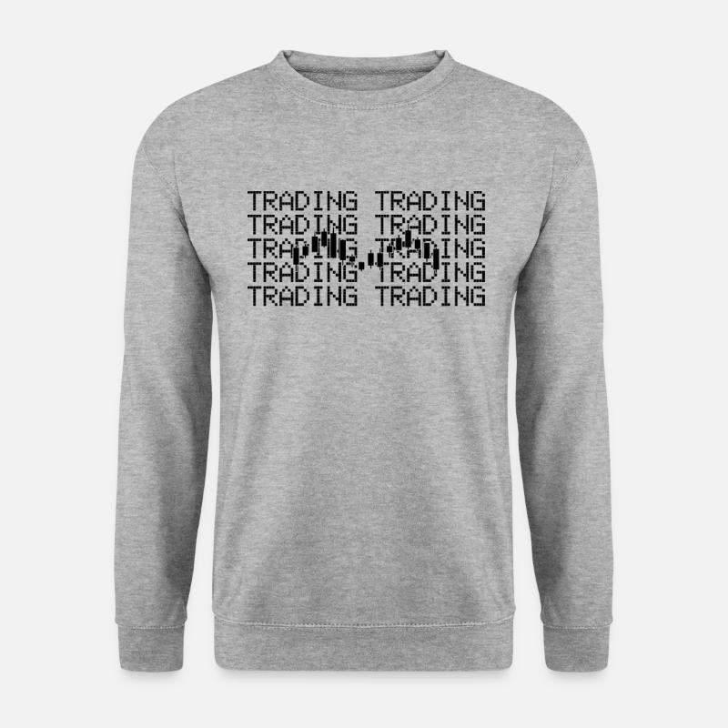 trading - Unisex Pullover - Weißgrau meliert