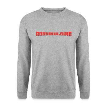 culturisme - Sweat-shirt Unisexe - gris chiné - Devant - Alina (178cm) & Michal (187cm)