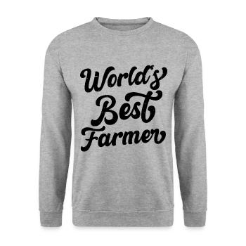 The World's Best Farmer Tractor Driving Farming Ag - Unisex Pullover - Weißgrau meliert - Vorne - Alina (178cm) & Michal (187cm)
