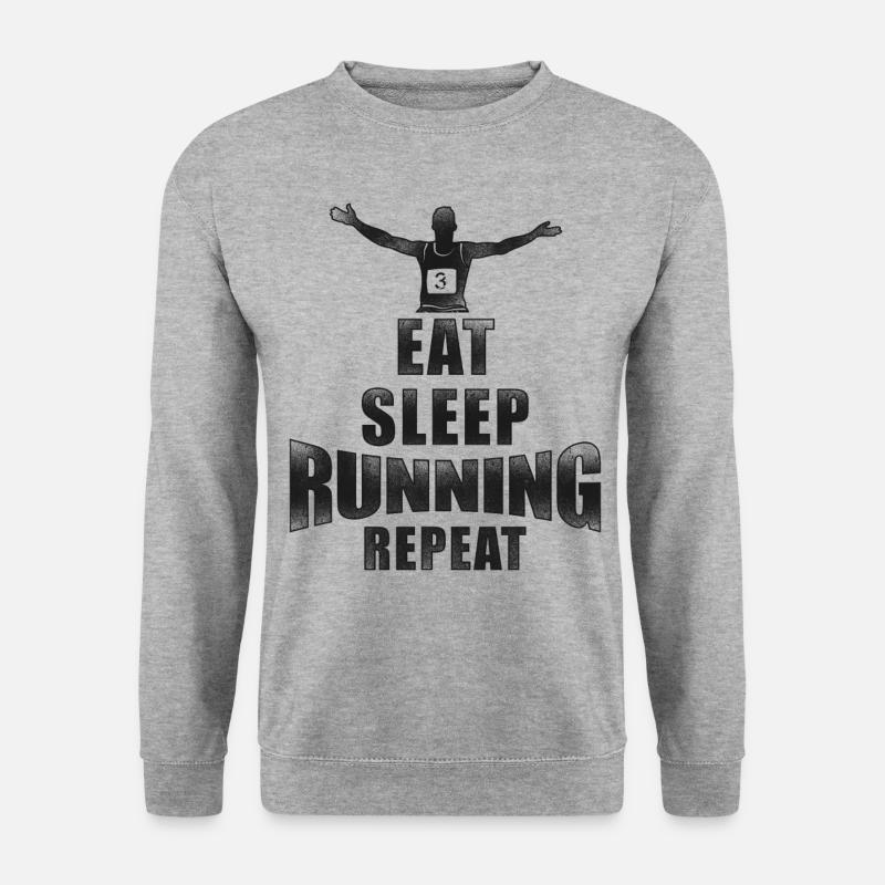 Running Runner Half Marathon - Unisex Pullover - Weißgrau meliert