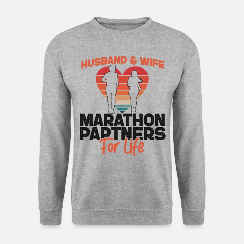 Running Runner Half Marathon - Unisex Sweatshirt - salt & pepper
