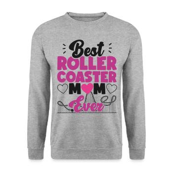 Montagnes russes Maman Mère Meilleur - Sweat-shirt Unisexe - gris chiné - Devant - Alina (178cm) & Michal (187cm)