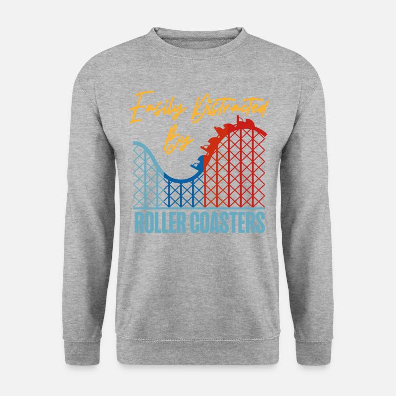 Roller Coaster Easily Distracted - Unisex Sweatshirt - salt & pepper