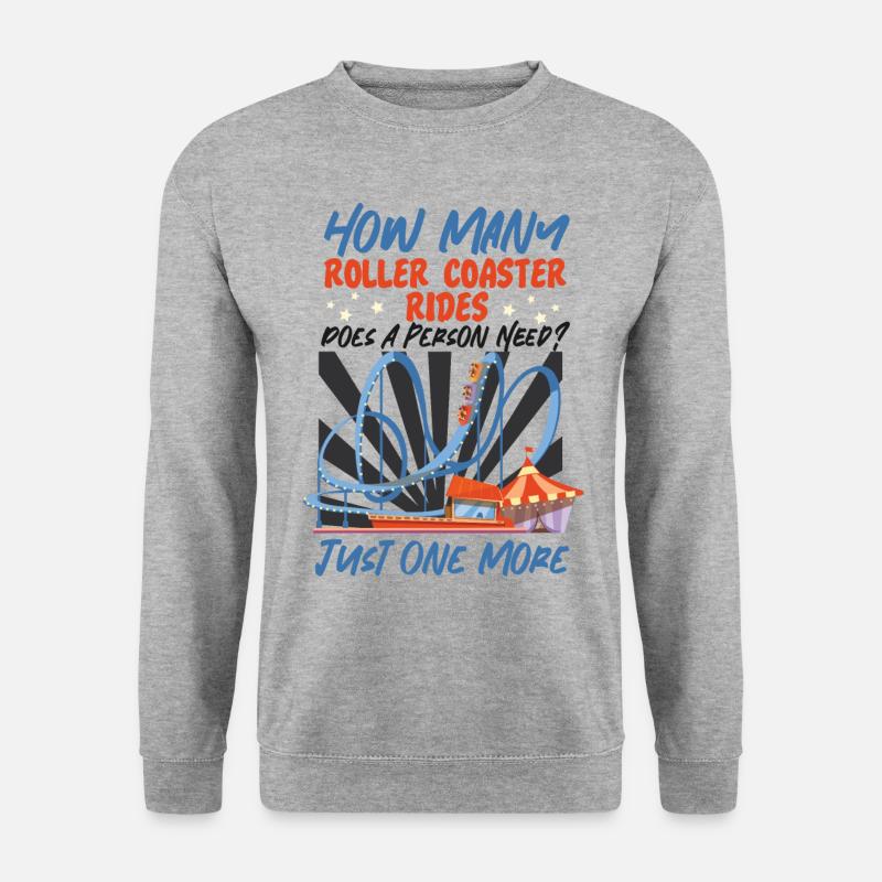 Roller Coaster How Many Roller - Unisex Pullover - Weißgrau meliert