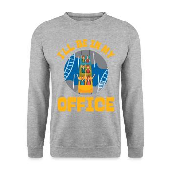 Montagnes russes je serai dans mon - Sweat-shirt Unisexe - gris chiné - Devant - Alina (178cm) & Michal (187cm)