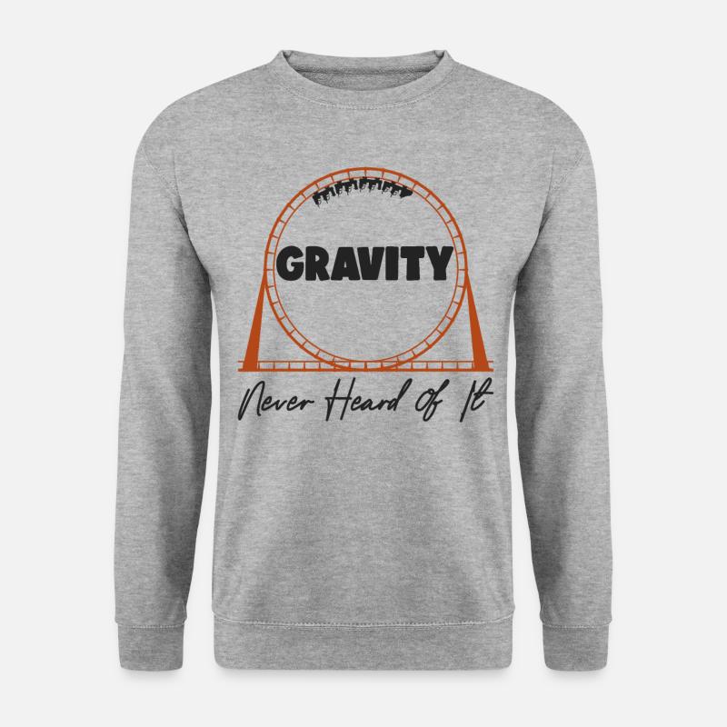 Roller Coaster Gravity Never Heard - Unisex Pullover - Weißgrau meliert
