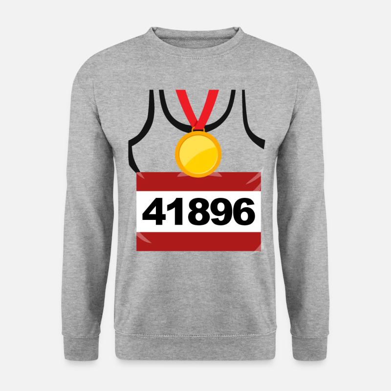 Running Runner Half Marathon - Unisex Pullover - Weißgrau meliert