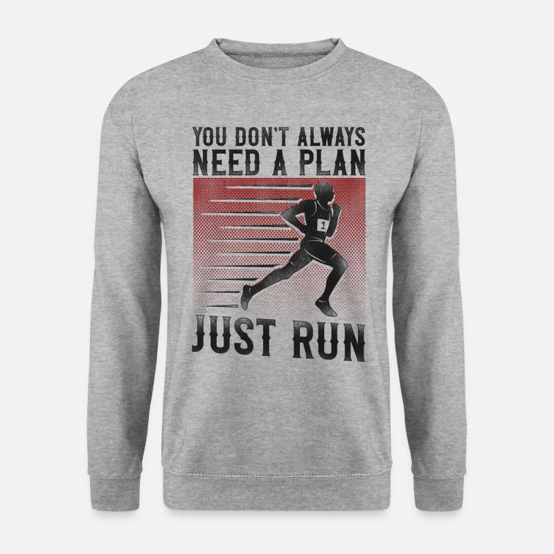 Running Runner Half Marathon - Unisex Pullover - Weißgrau meliert