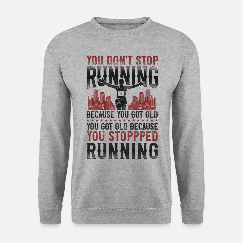 Running Runner Half Marathon - Unisex Pullover - Weißgrau meliert