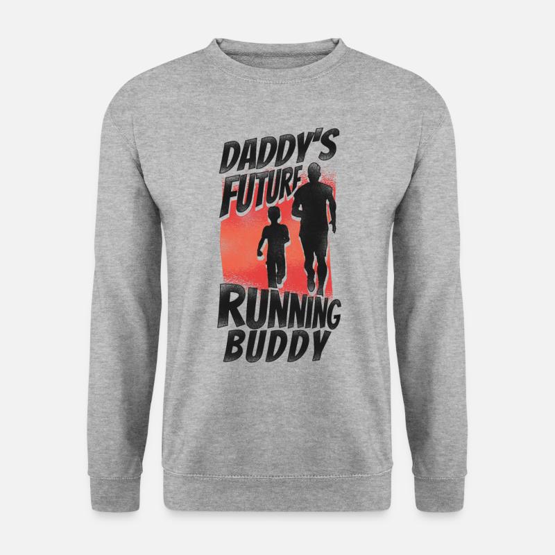Running Runner Half Marathon Dad - Unisex Pullover - Weißgrau meliert