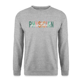Physician Assistant - Unisex Sweatshirt - salt & pepper - Front - Alina (178cm) & Michal (187cm)