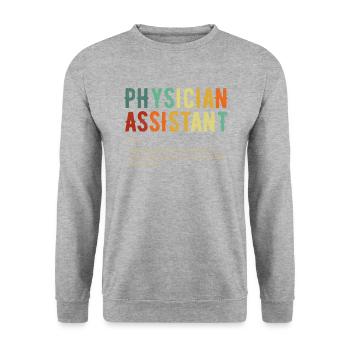 Physician definition, Physician Assistant - Unisex Sweatshirt - salt & pepper - Front - Alina (178cm) & Michal (187cm)