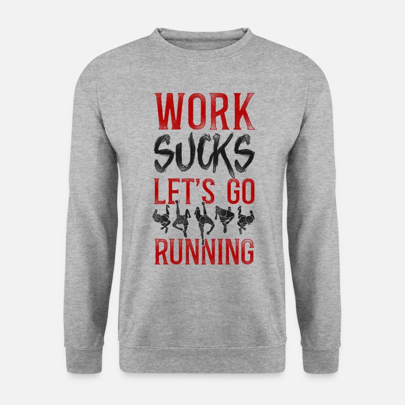 Running Runner Half Marathon - Unisex Pullover - Weißgrau meliert