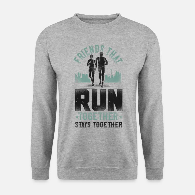 Running Runner Half Marathon - Unisex Pullover - Weißgrau meliert