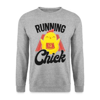 Running Runner Half Marathon - Unisex Sweatshirt - salt & pepper - Front - Alina (178cm) & Michal (187cm)