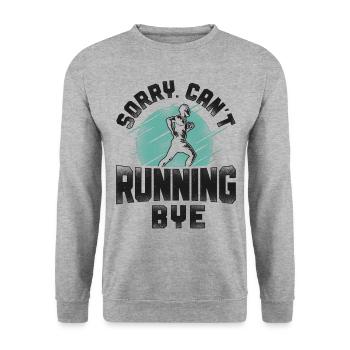 Running Runner Half Marathon - Unisex Pullover - Weißgrau meliert - Vorne - Alina (178cm) & Michal (187cm)