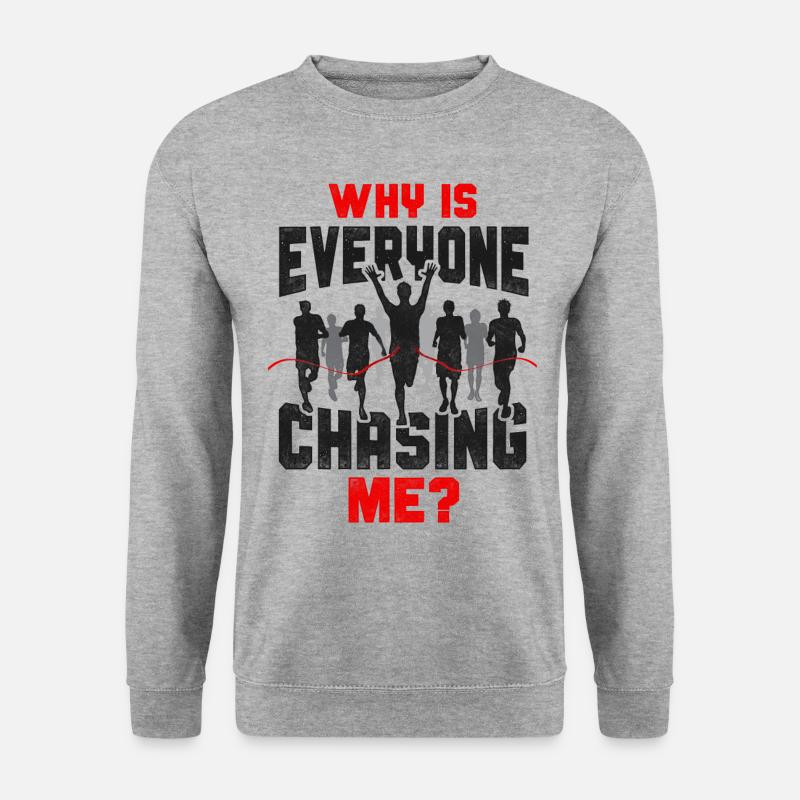 Running Runner Half Marathon - Unisex Pullover - Weißgrau meliert