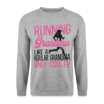 Running Runner Half Marathon - Unisex Sweatshirt - salt & pepper - Front - Alina (178cm) & Michal (187cm)