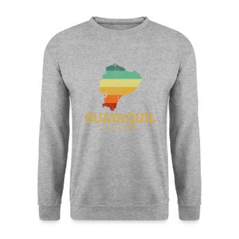 guayaquil, ecuadorian flag ecuador - Unisex Sweatshirt - salt & pepper - Front - Alina (178cm) & Michal (187cm)