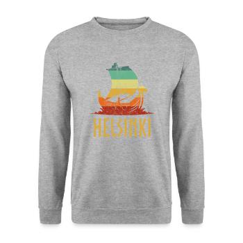 Helsinki suomi, Finland - Unisex Sweatshirt - salt & pepper - Front - Alina (178cm) & Michal (187cm)