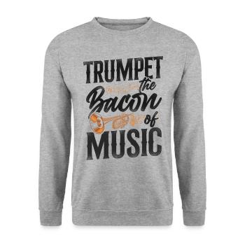 Trumpet Player Vintage Trumpet The - Unisex Pullover - Weißgrau meliert - Vorne - Alina (178cm) & Michal (187cm)
