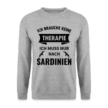 Sardinien Urlaub Sardegna Italien Geschenk Idee - Unisex Pullover - Weißgrau meliert - Vorne - Alina (178cm) & Michal (187cm)