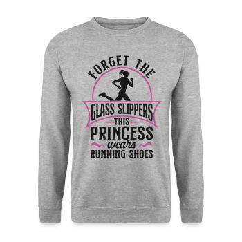 Running Runner Semi-Marathon Fille - Sweat-shirt Unisexe - gris chiné - Devant - Alina (178cm) & Michal (187cm)