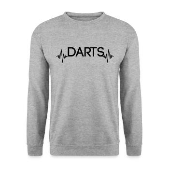 Dart Heartbeat - Sweat-shirt Unisexe - gris chiné - Devant - Alina (178cm) & Michal (187cm)