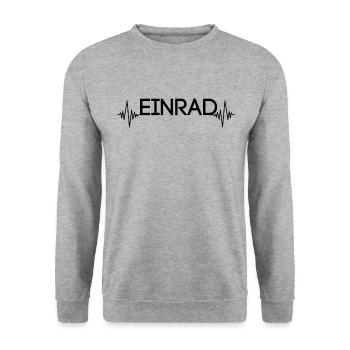 Einrad Herzschlag - Unisex Pullover - Weißgrau meliert - Vorne - Alina (178cm) & Michal (187cm)