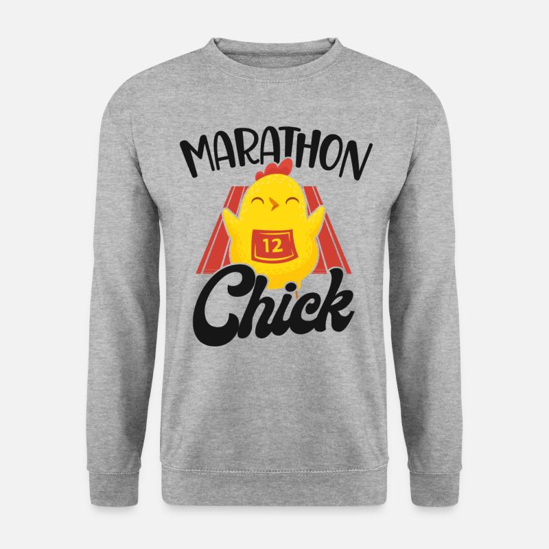 Running Runner Half Marathon - Unisex Pullover - Weißgrau meliert