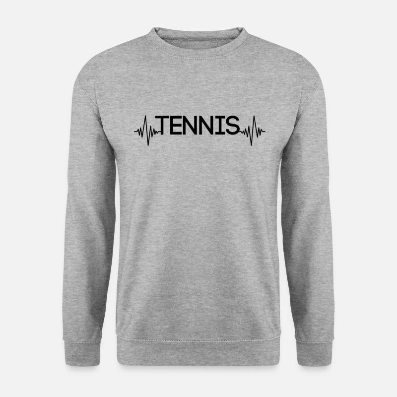 Tennis Herzschlag - Unisex Pullover - Weißgrau meliert