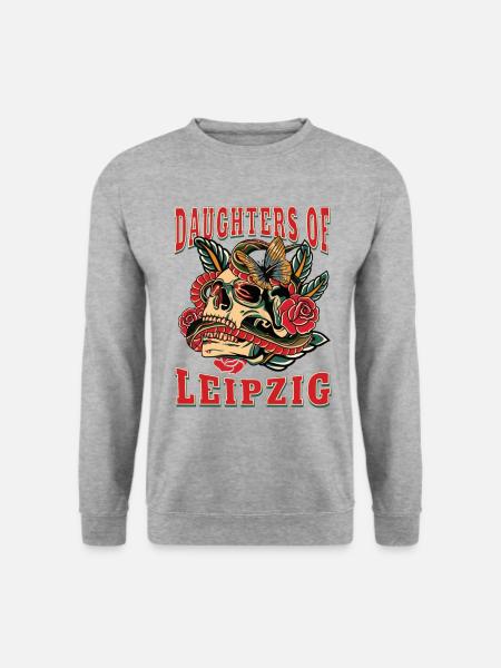 Leipzig Frau Geschenk daughters of Leipzig - Unisex Pullover - Weißgrau meliert