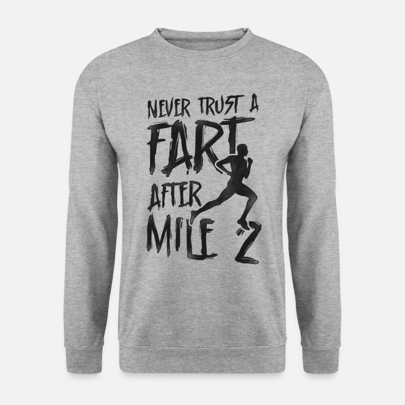 Running Runner Half Marathon - Unisex Pullover - Weißgrau meliert